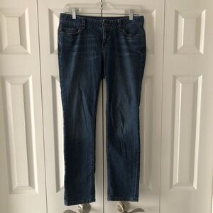 Ann Taylor Loft Womens Size 27 / 4 Pockets Curvy Straight Denim Blue Jeans